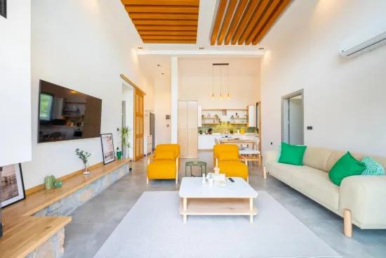 Köyceğiz Beyobası Stadtteil möbliert mit Pool zu vermieten freistehende Villa